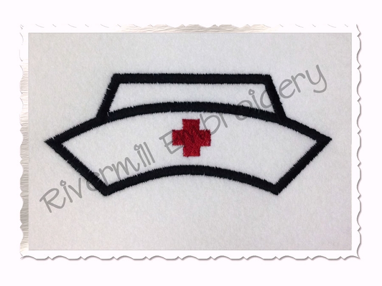 750x562 applique nurse hat machine embroidery design - Nurse Hat Drawing
