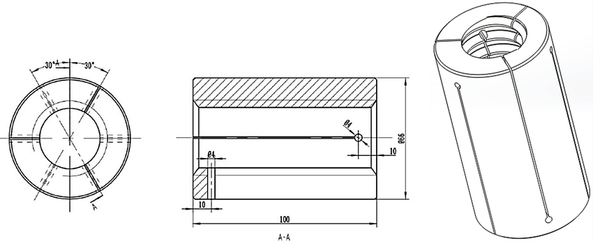 850x349 Detail Drawing Of The Lapping Nut Download Scientific Diagram - Nut Drawing