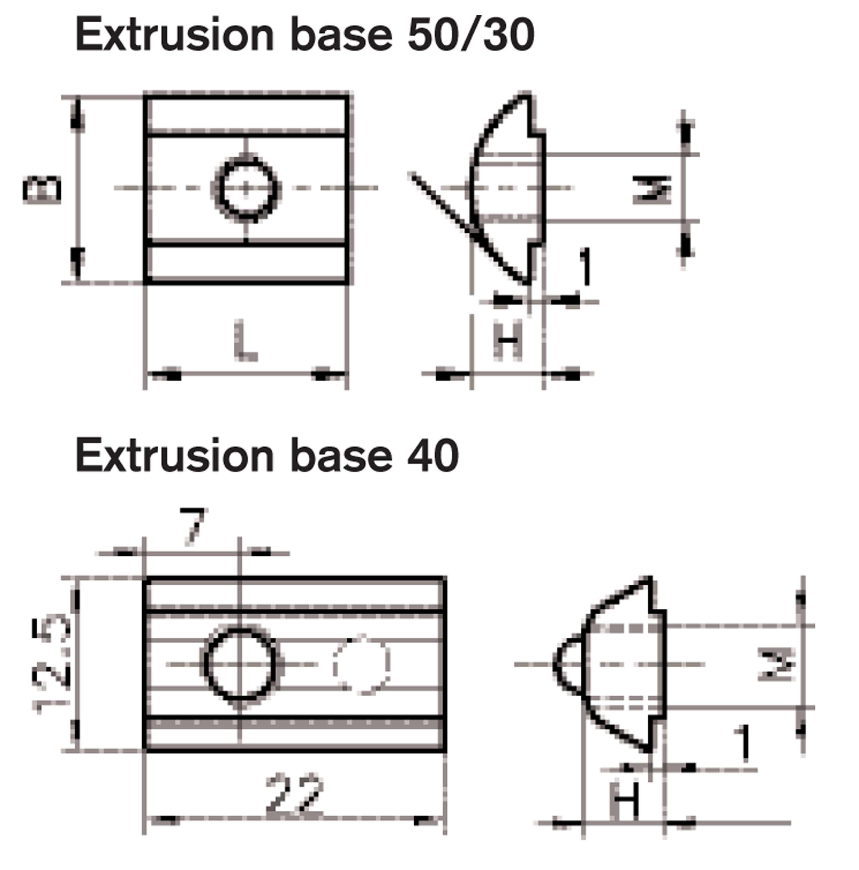 3000x3036 Light Extrusion Nut - Nut Drawing