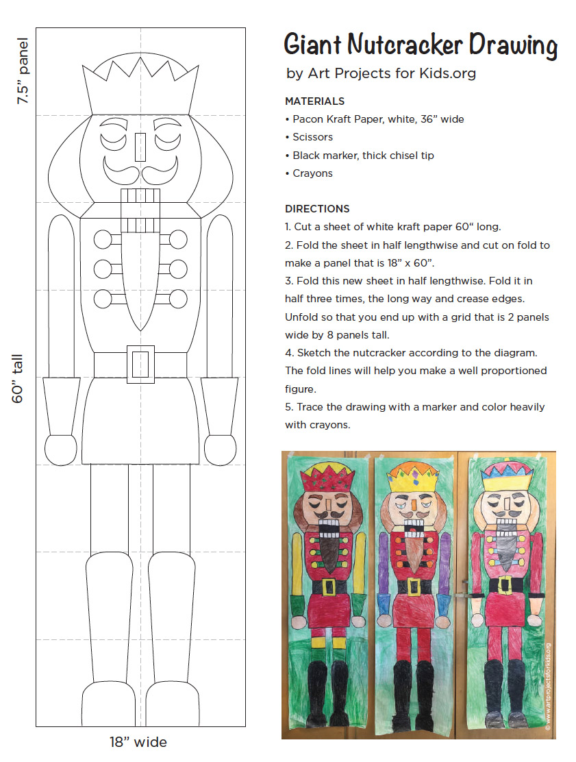 841x1112 Draw A Giant Nutcracker Art Projects For Kids - Nutcracker Drawing