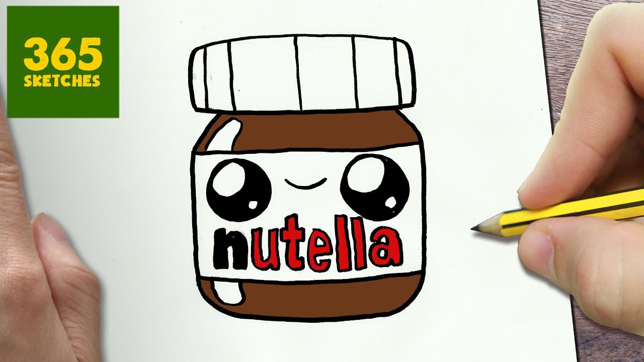 1280x720 How To Draw A Nutella Cute, Easy Step - Nutella Drawing