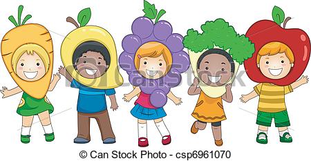 450x233 nutrition activity illustration of kids dressed as fruits - Nutrition Drawing