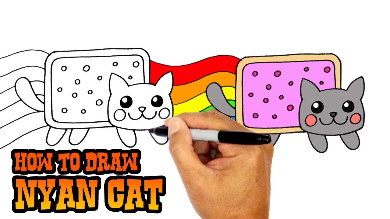 1280x720 How To Draw Nyan Cat Drawing Lesson - Nyan Cat Drawing