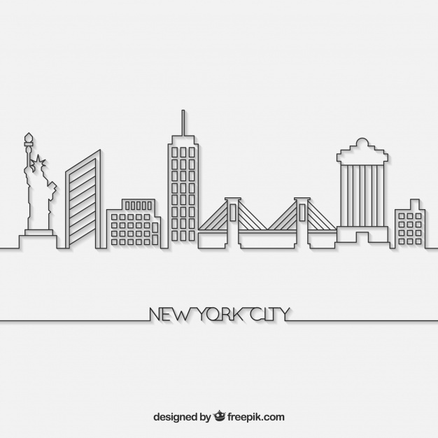 626x626 New York Skyline Vectors, Photos And Free Download - Nyc Skyline Drawing