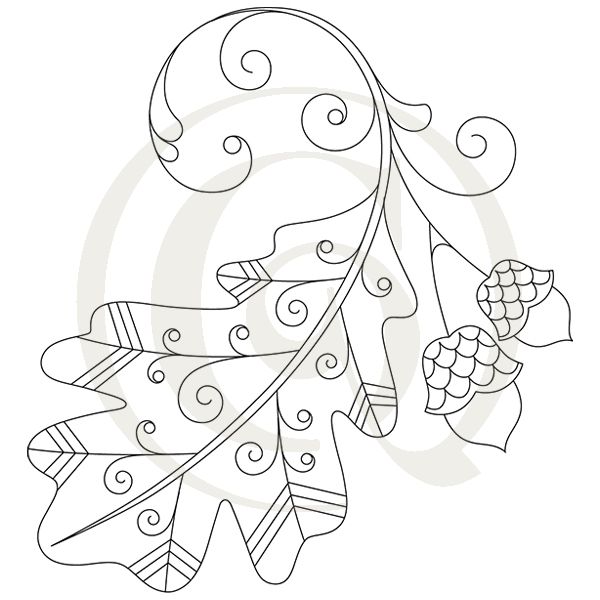 600x600 delicate oak leaf svgdxf leaves drawing craft genesis - Oak Leaf Drawing