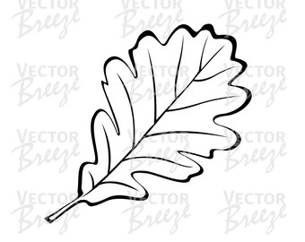 340x270 oak leaf drawing etsy - Oak Leaf Line Drawing