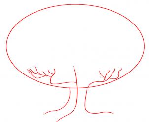 302x249 How To Draw How To Draw An Oak Tree - Oak Tree Drawing