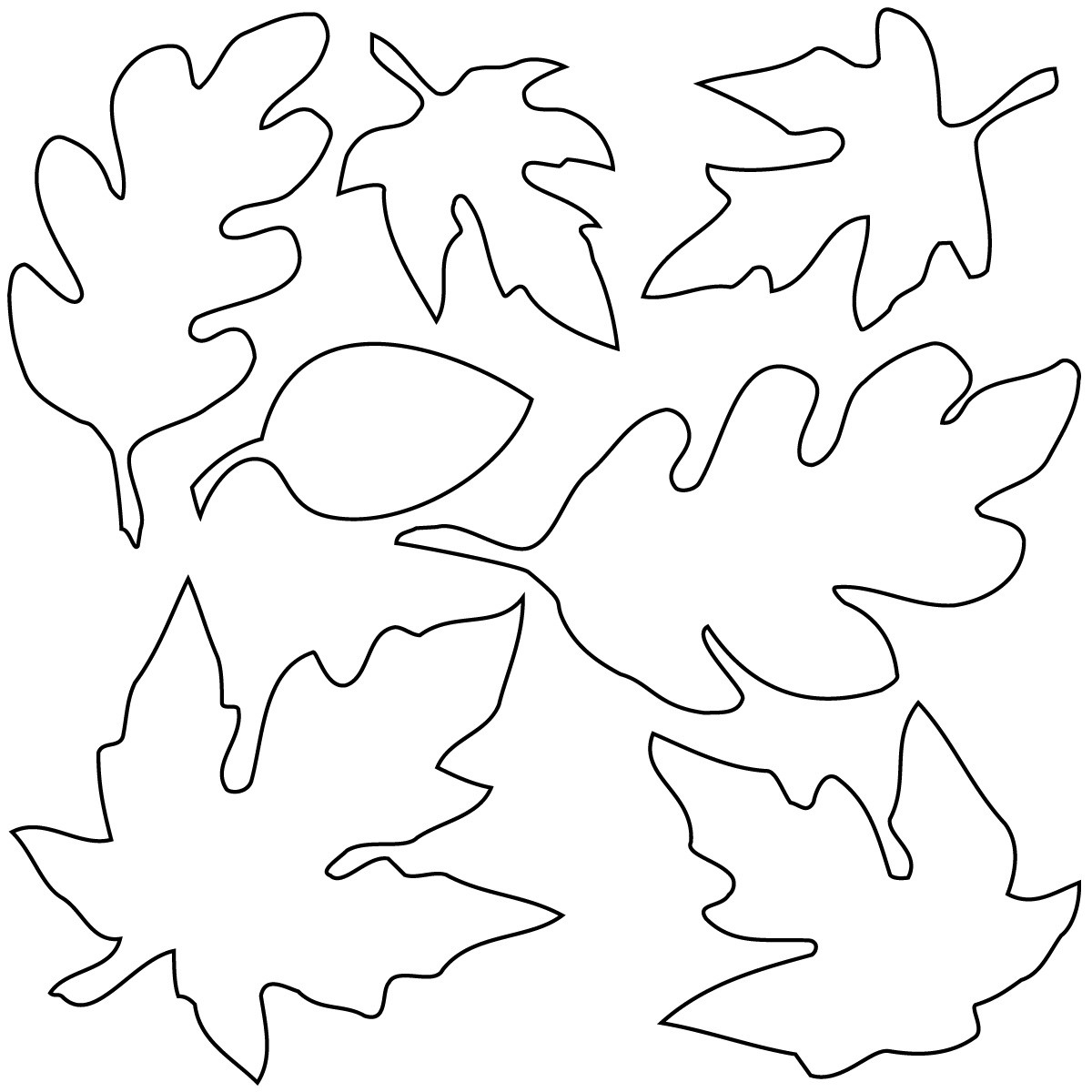 1200x1200 Tree Leaves Coloring Pages Printable Coloring - Oak Tree Leaf Drawing