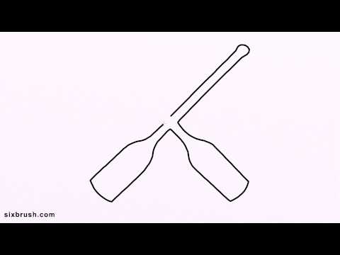 480x360 s how to draw oar step - Oar Drawing