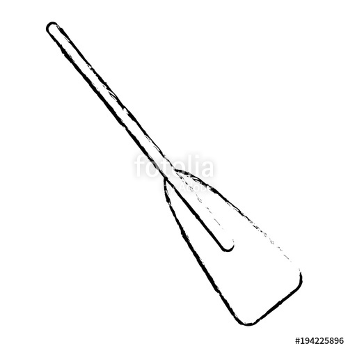 500x500 wooden boat oar sport object element vector illustration drawing - Oar Drawing