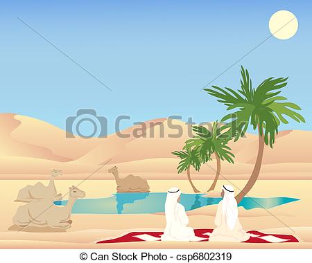 450x380 oasis desert clipart great free clipart, silhouette, coloring - Oasis Drawing