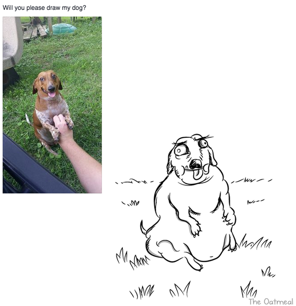 600x620 matthew inman on twitter will you draw my dog - Oatmeal Drawing