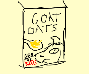 300x250 Cereal Box Of Goat Oats Drawing - Oats Drawing