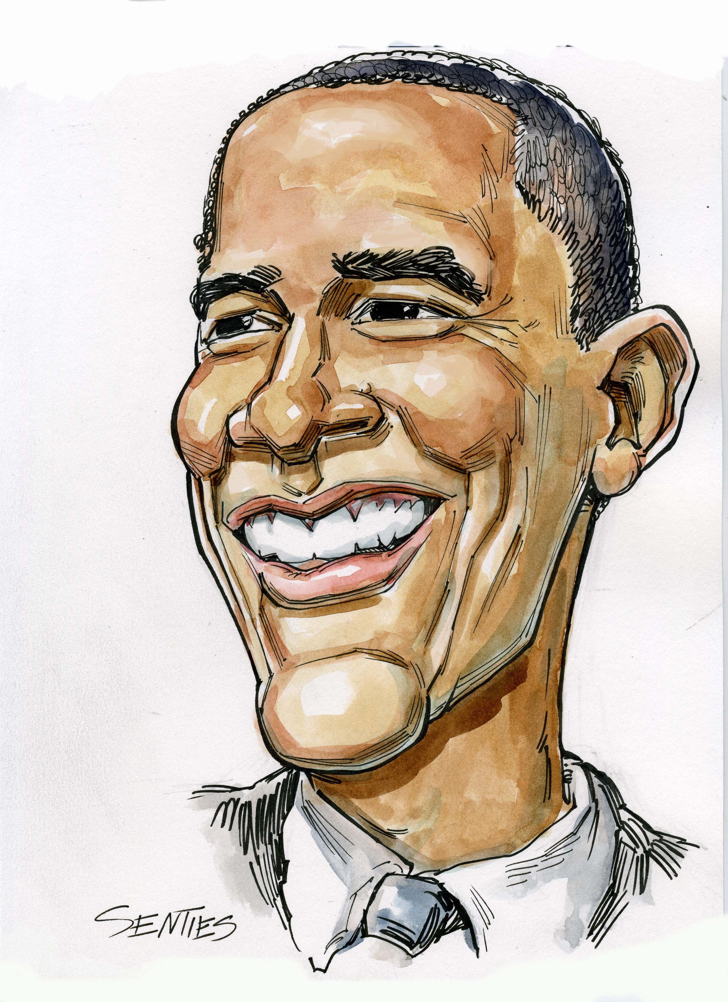 Барак Обама шарж