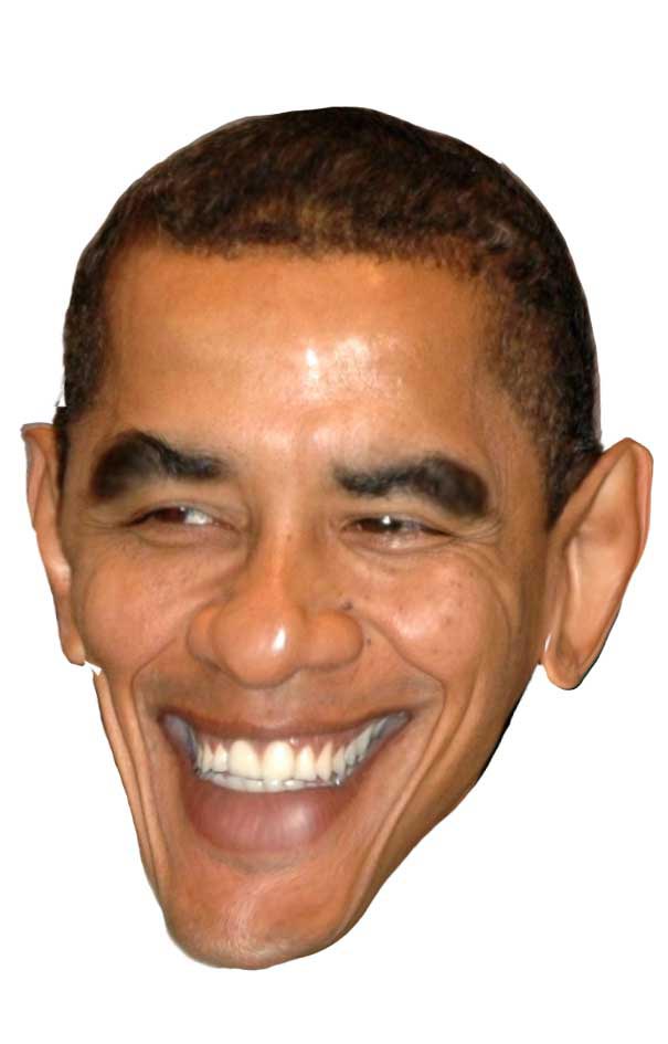 605x945 caricature drawing photoshop obama - Obama Caricature Drawing