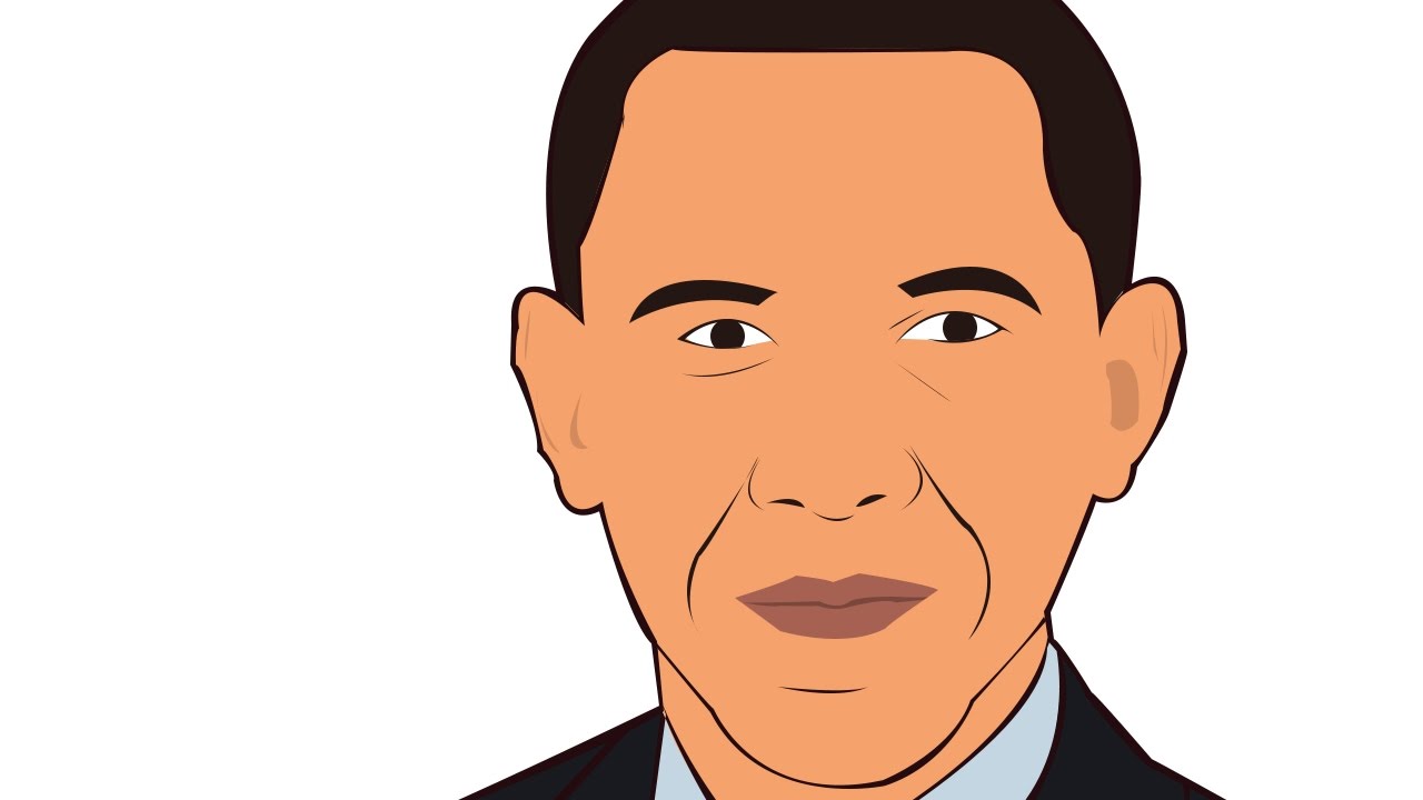 1280x720 how to draw obama cartoon face - Obama Cartoon Drawing