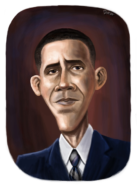 451x616 Obama Portrait Political Graffiti - Obama Cartoon Drawing