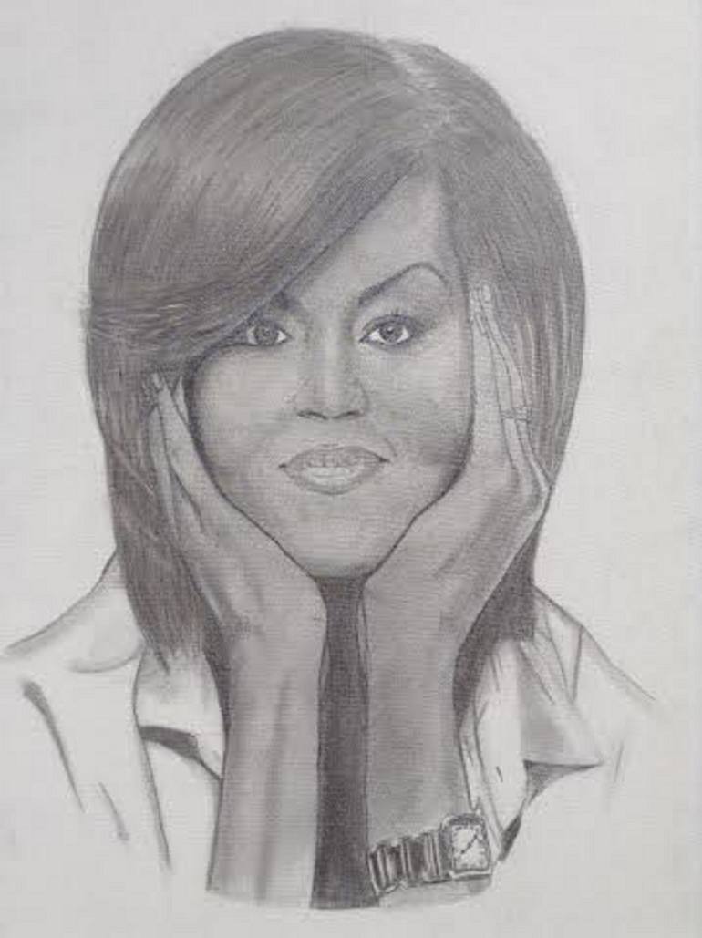 770x1029 michelle obama drawing - Obama Drawing