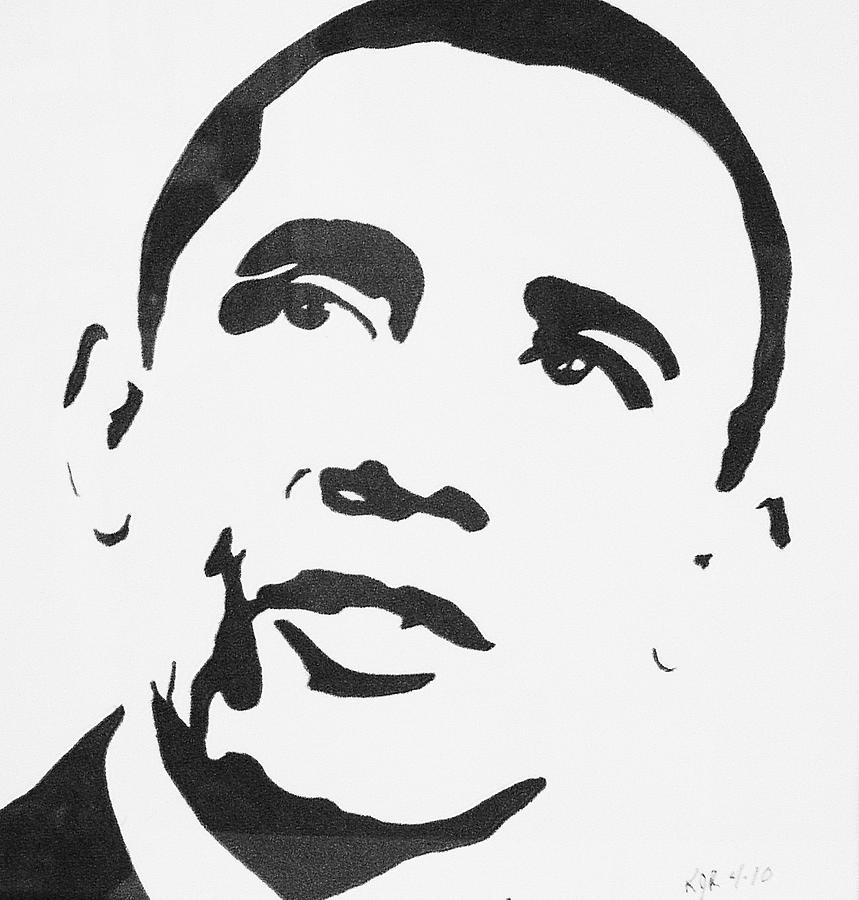 859x900 Obama Drawing - Obama Drawing