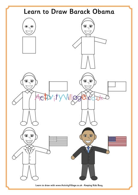 460x650 Learn To Draw Barack Obama - Obama Drawing Easy