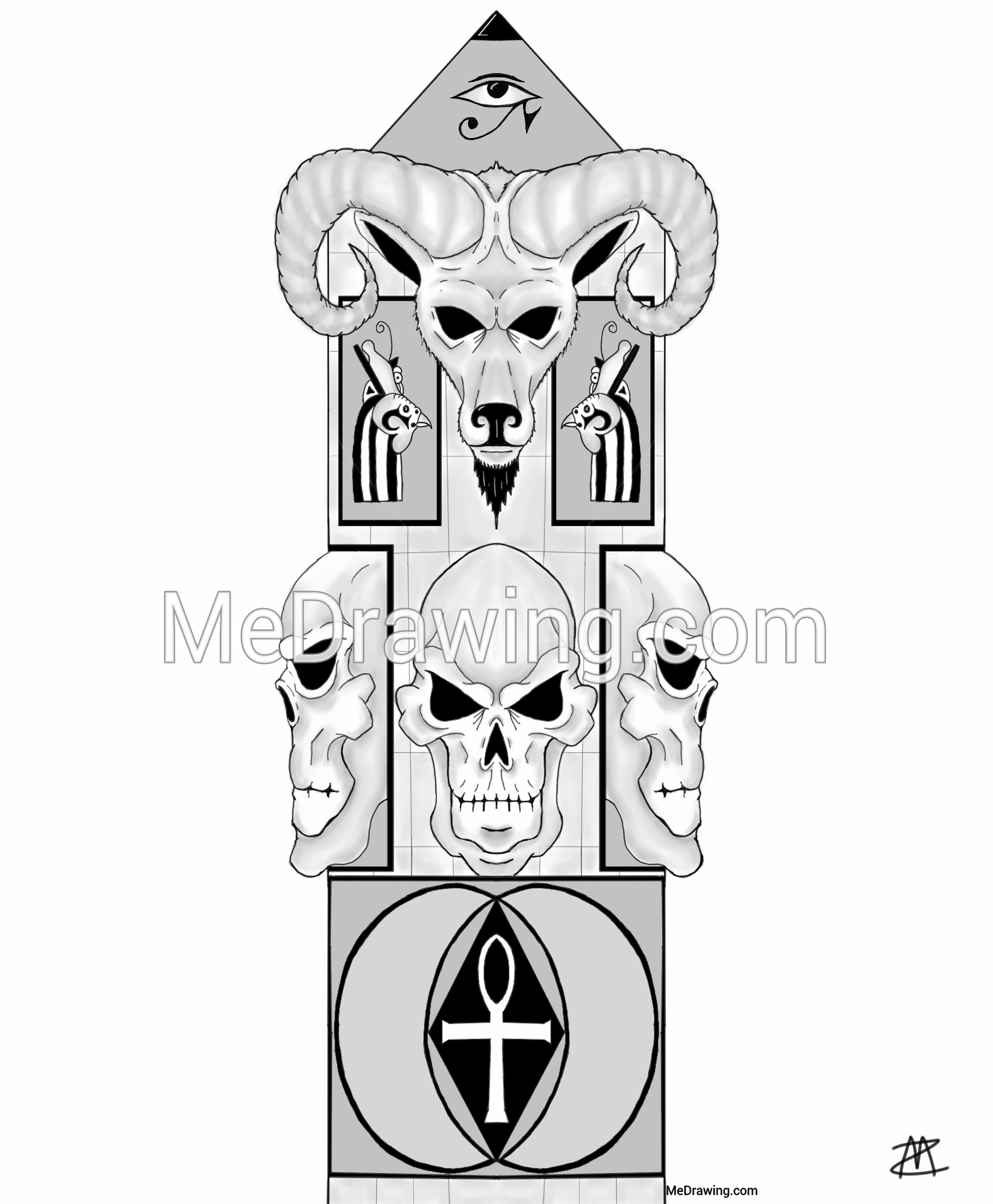 1576x1911 egyptian obelisk drawing finished drawings drawings, egyptian - Obelisk Drawing