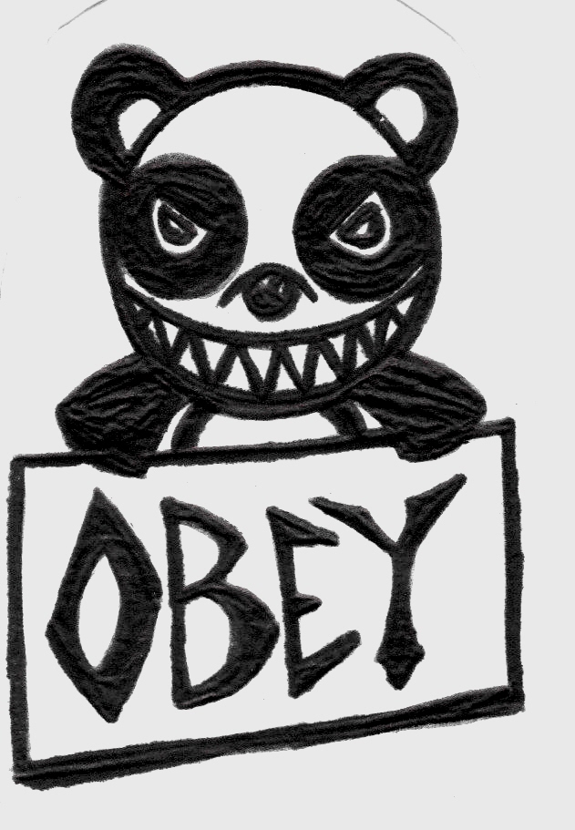631x911 evil panda drawing - Obey Drawing