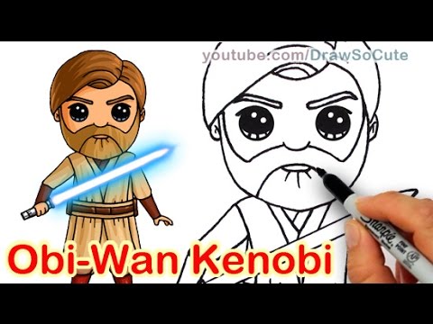 480x360 How To Draw Star Wars Jedi Obi Wan Kenobi Chibi Step - Obi Wan Kenobi Drawing