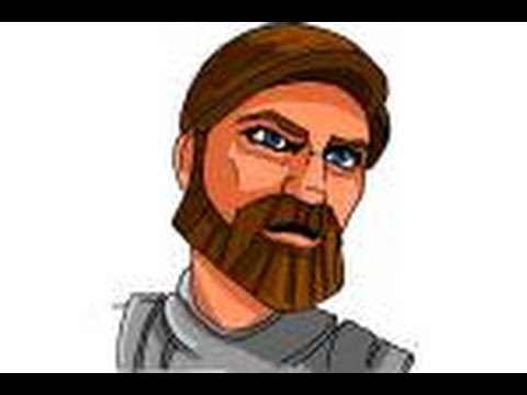 480x360 How To Draw Obi Wan Kenobi From Star Wars - Obi Wan Kenobi Drawing