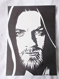 225x300 Art Marker Pen Sketch Drawing Ewan Macgregor As Obi Wan Kenobi - Obi Wan Kenobi Drawing