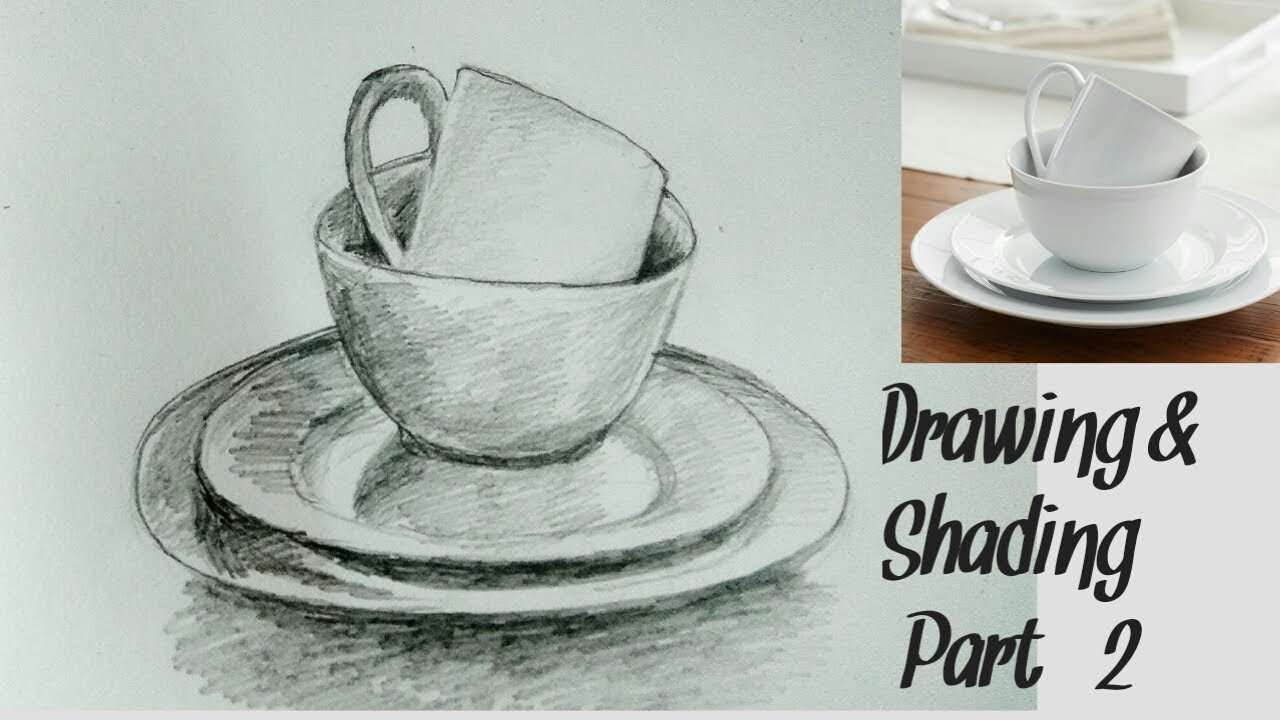 1280x720 cup drawing how to draw a cup with pencil shading - Object Drawing
