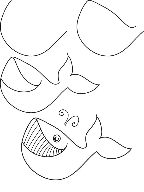 600x800 Step - Ocean Animals Drawing