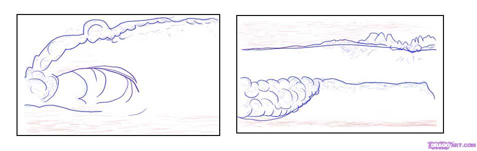 ocean waves simple drawing