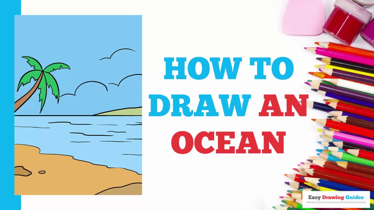 1280x720 how to draw an ocean in a few easy steps drawing tutorial - Ocean Drawing Easy