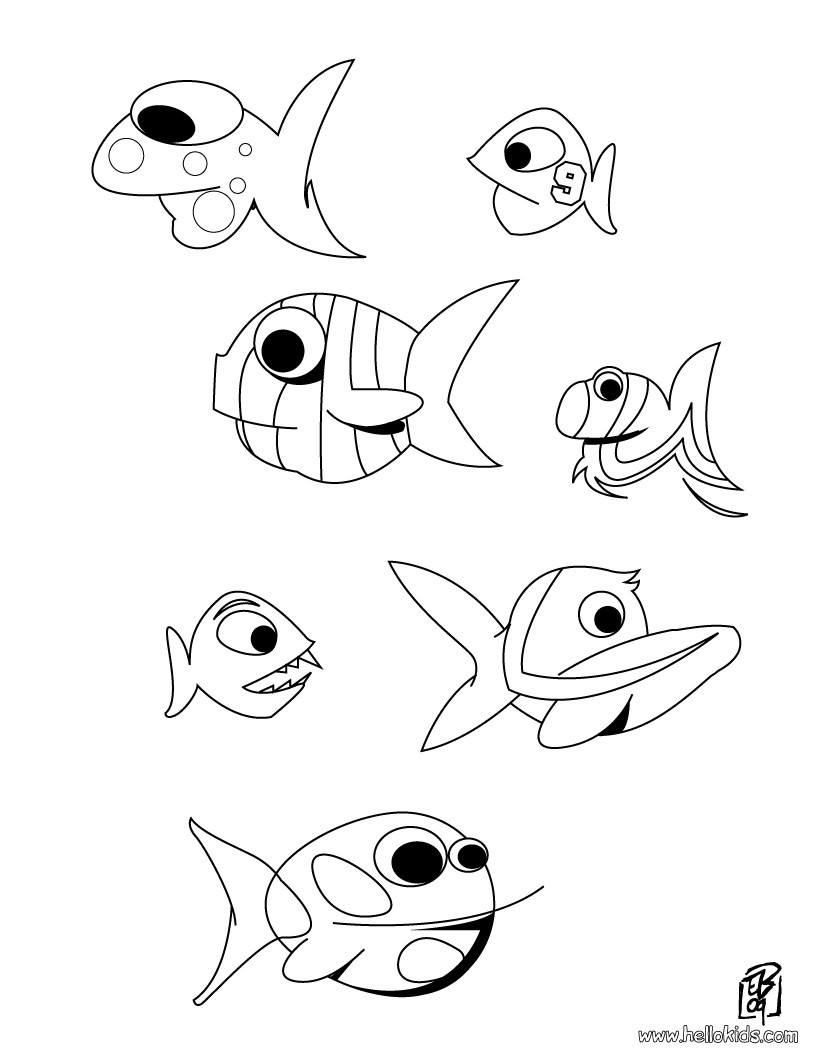 820x1060 ocean fish coloring pages fish sea animals and sea creatures - Ocean Fish Drawing