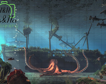 340x270 sea floor drawing etsy - Ocean Floor Drawing