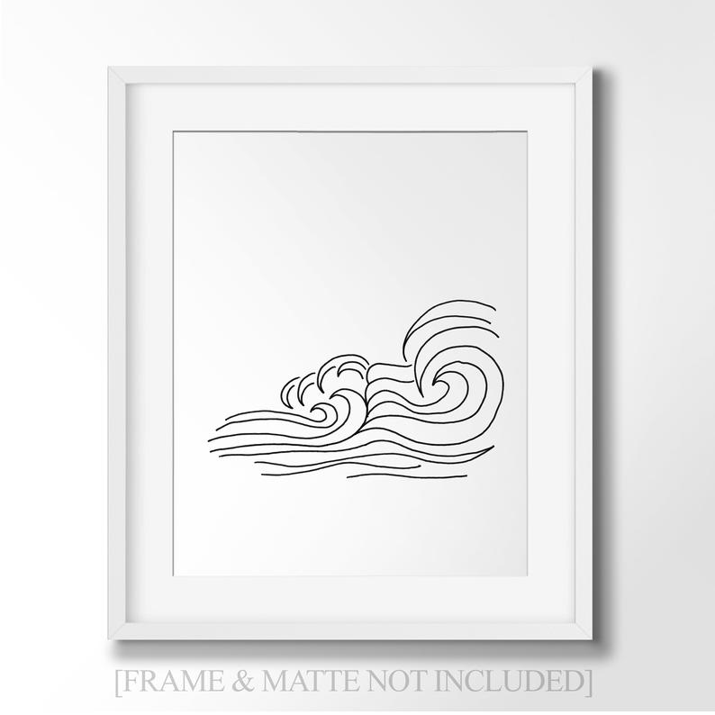 Ocean Line Drawing at PaintingValley.com | Explore collection of Ocean ...