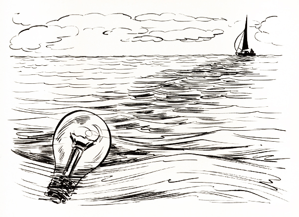 600x435 chapter fifteen of tinkerbelle - Ocean Line Drawing