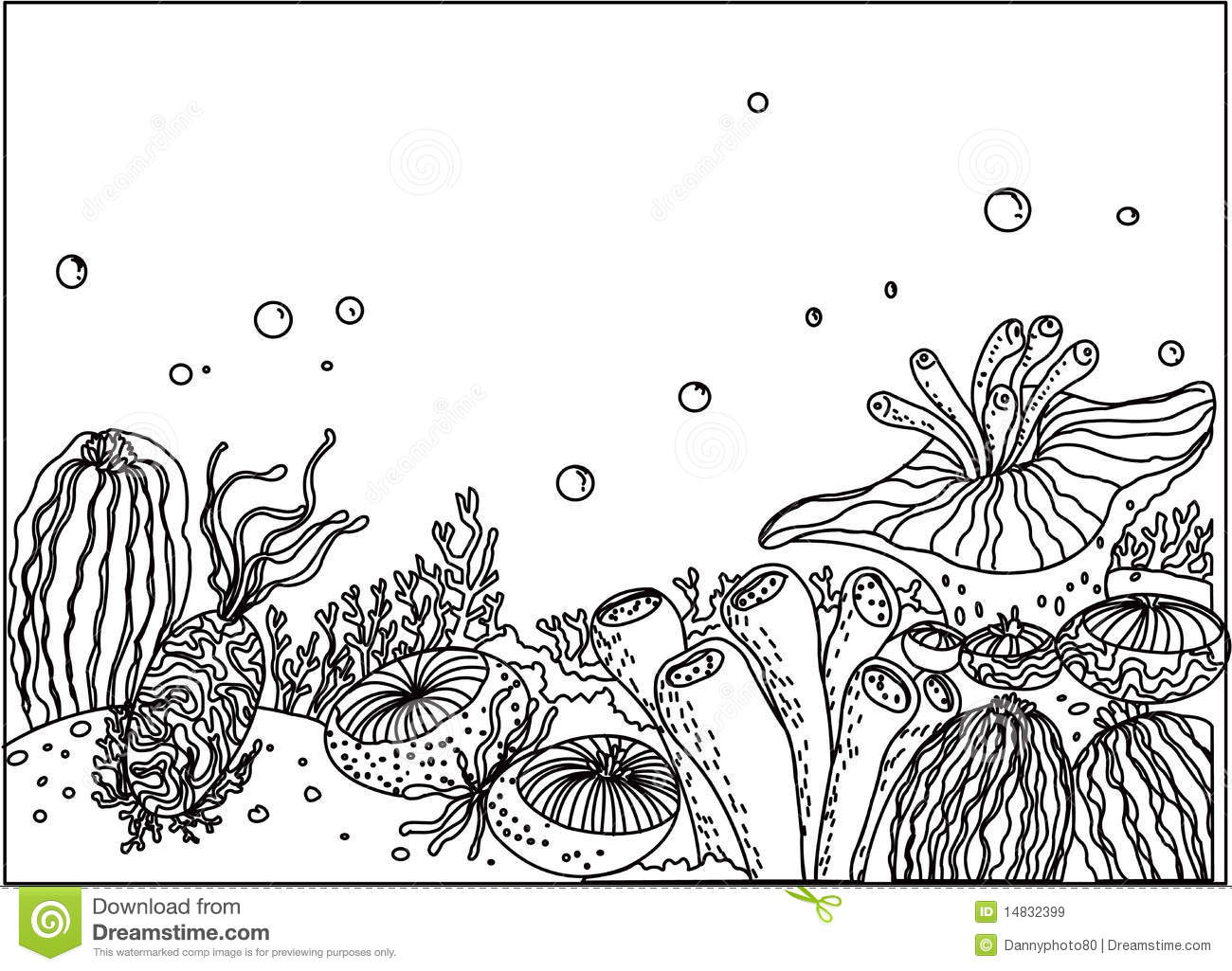 1300x1025 Underwater Drawing For Free Download - Ocean Scene Drawing