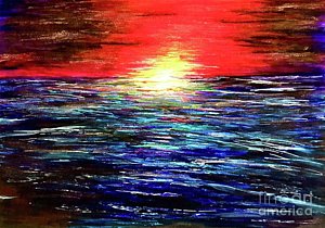 Ocean Sunset Drawing at PaintingValley.com | Explore collection of ...