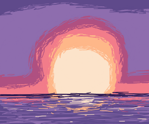 300x250 ocean sunset drawing - Ocean Sunset Drawing