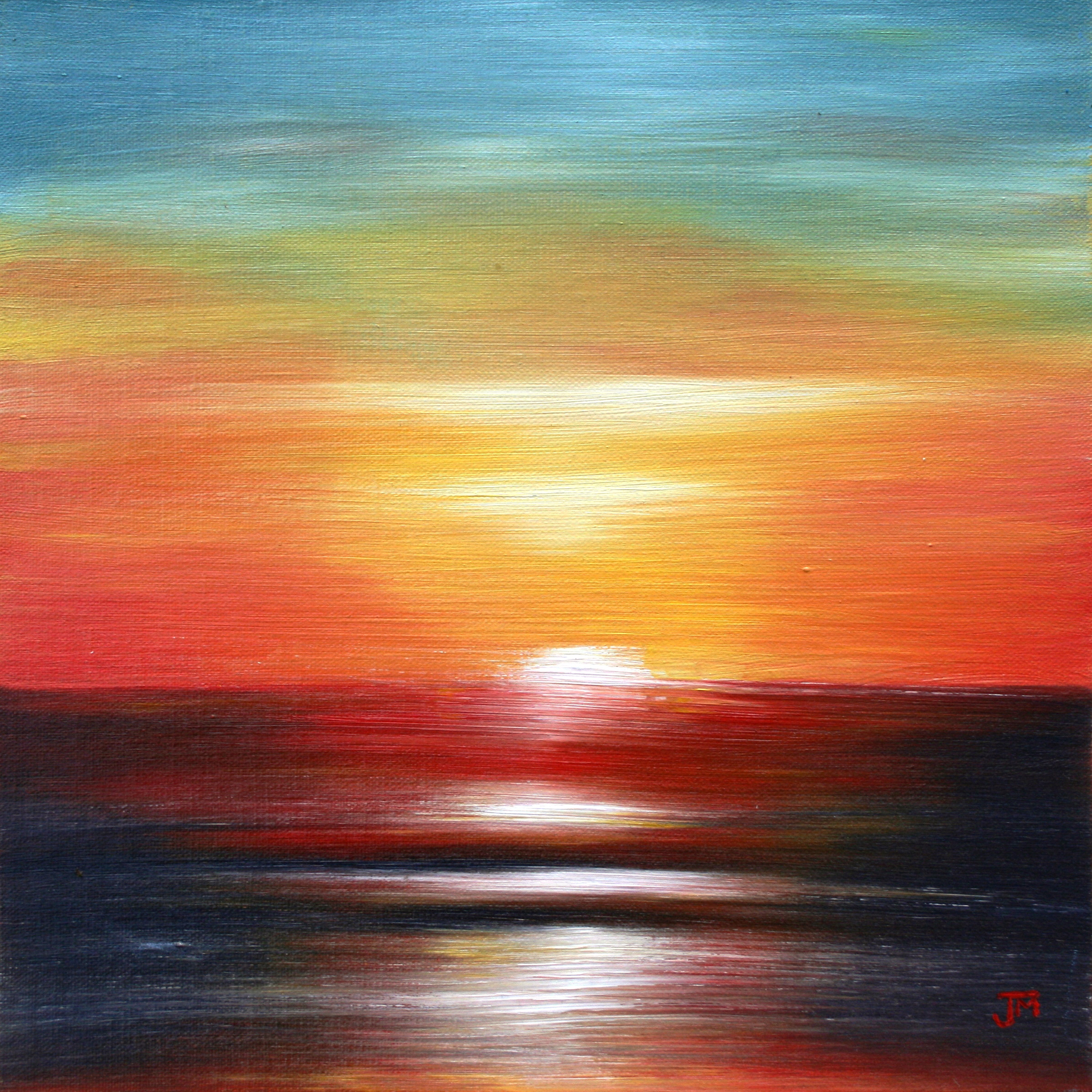 2381x2381 cornish sunset julie meese arbsa - Ocean Sunset Drawing.