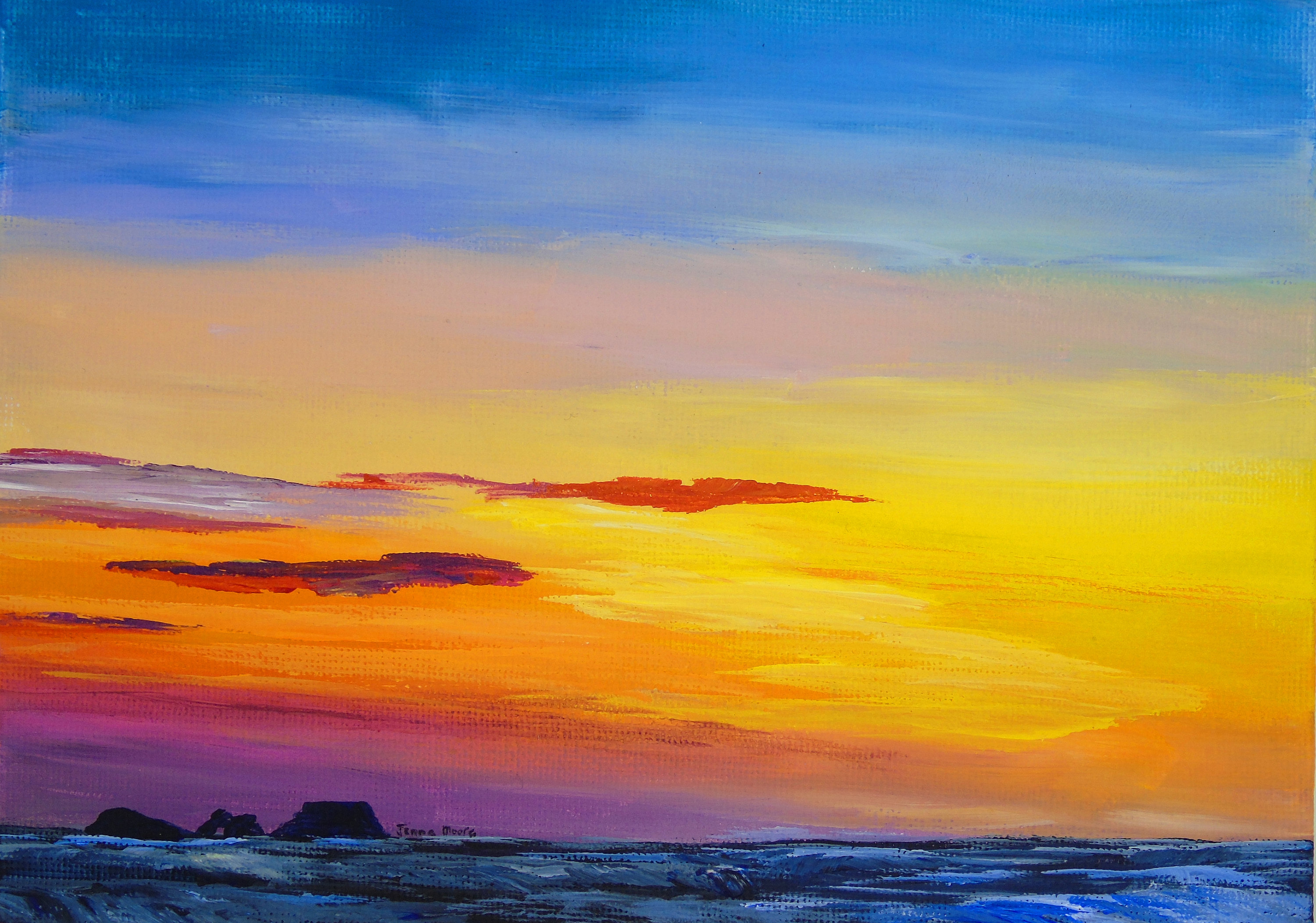 wallpapers Sketch Ocean Sunset Drawing ocean sunset drawing at paintingva.....