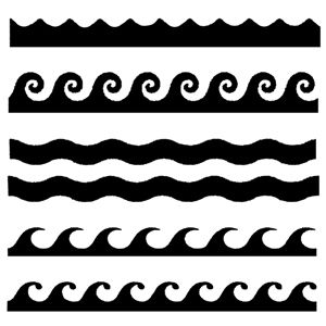 300x300 ondas agua dental office remodel wave stencil, stencils, ocean - Ocean Wave Line Drawing