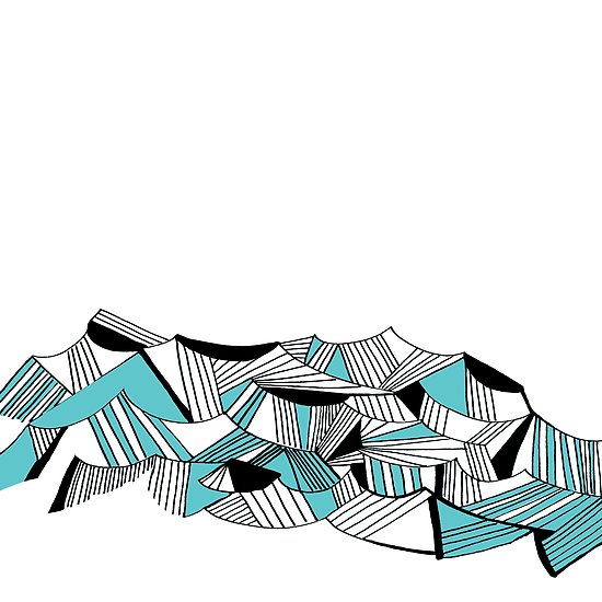 550x550 minimal geometric ocean waves posters - Ocean Waves Drawing