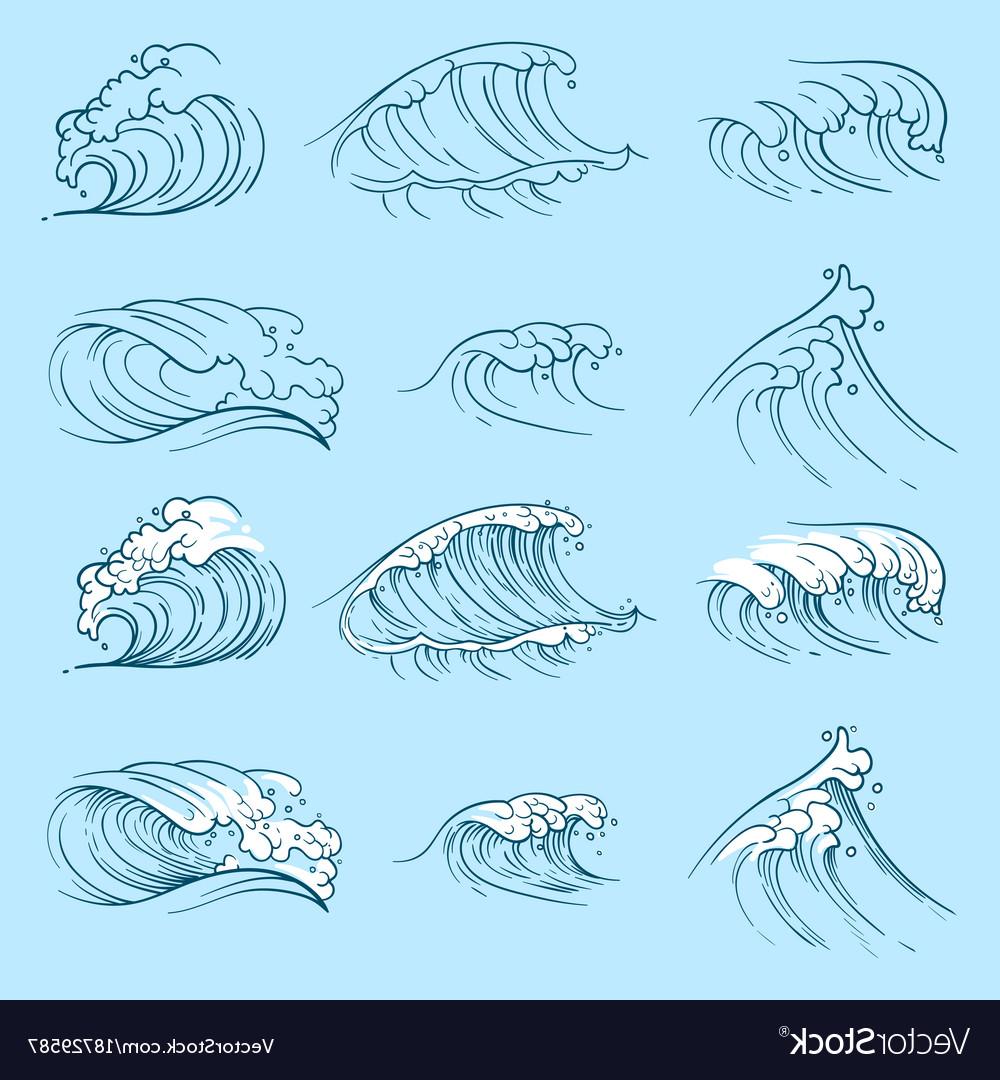 Ocean Waves Drawing at PaintingValley.com | Explore collection of Ocean ...