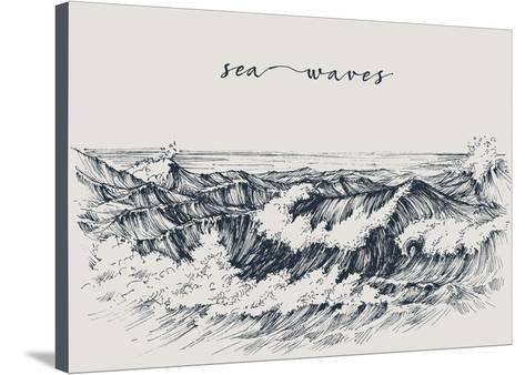 473x338 sea or ocean waves drawing sea view, waves breaking on the beach - Ocean Waves Drawing