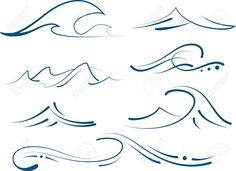 ocean waves drawing steps