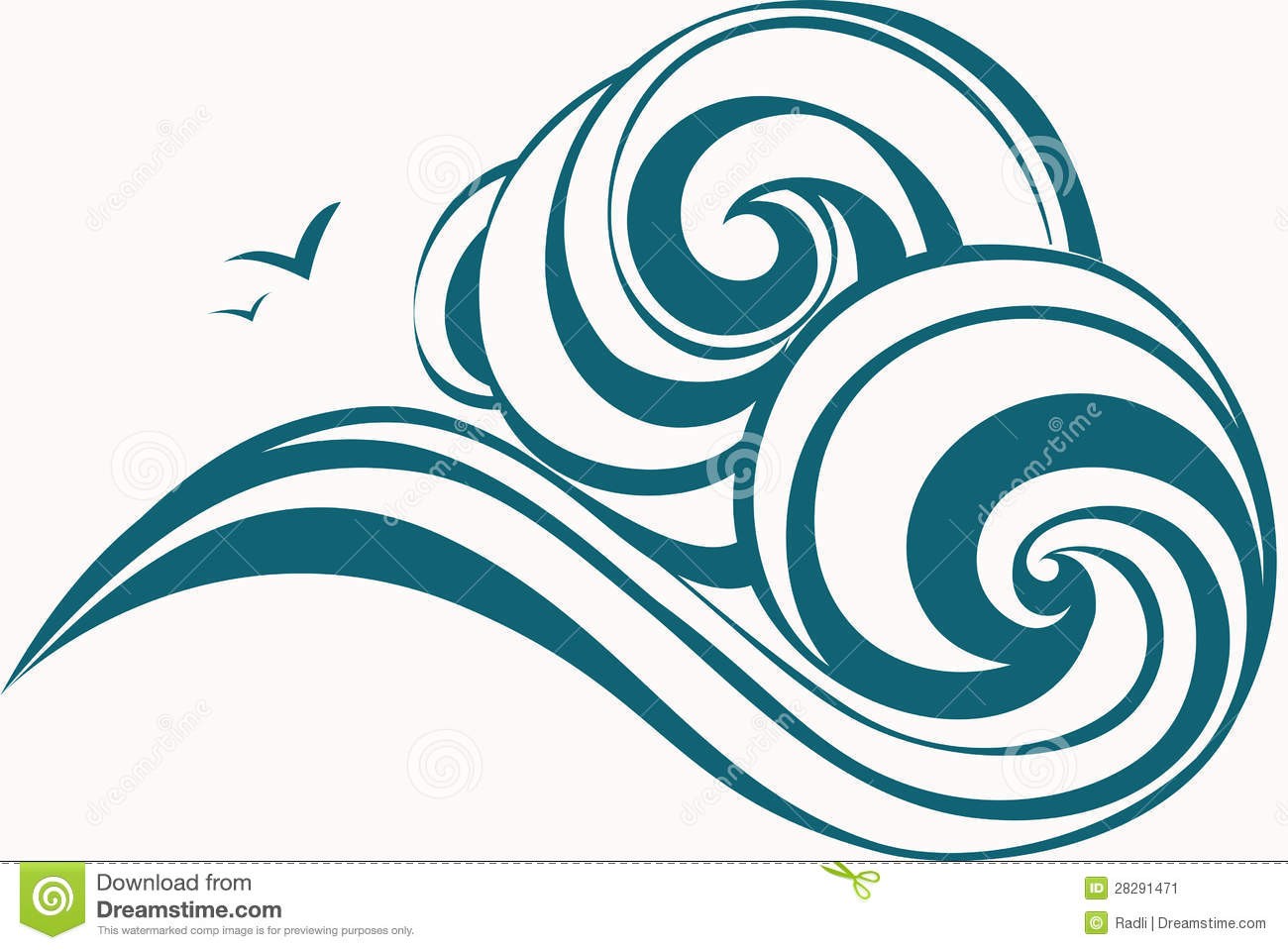 1300x959 sketch ocean waves hand drawn sea storm wave vector - Ocean Waves Drawing Simple