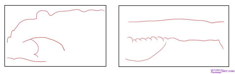 953x302 how to draw waves, step - Ocean Waves Drawing Simple