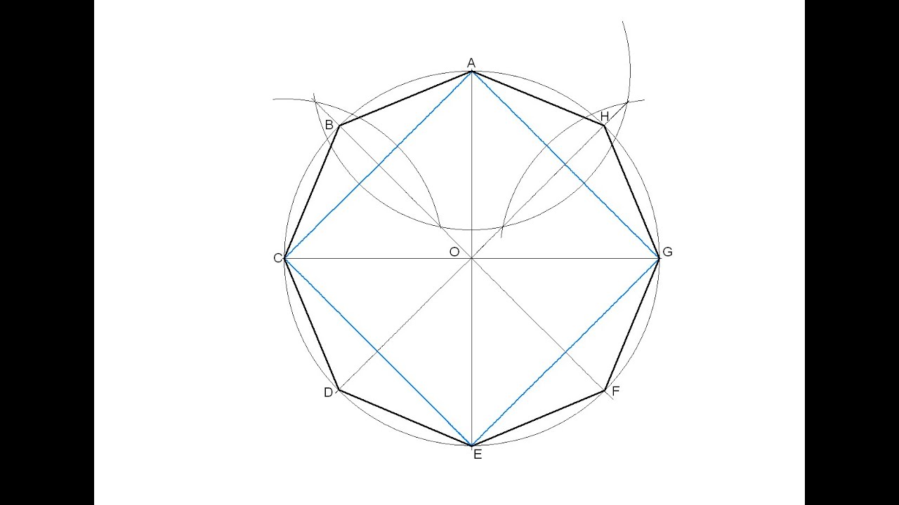 1280x720 how to draw a regular octagon inscribed in a circle - Octagon Drawing
